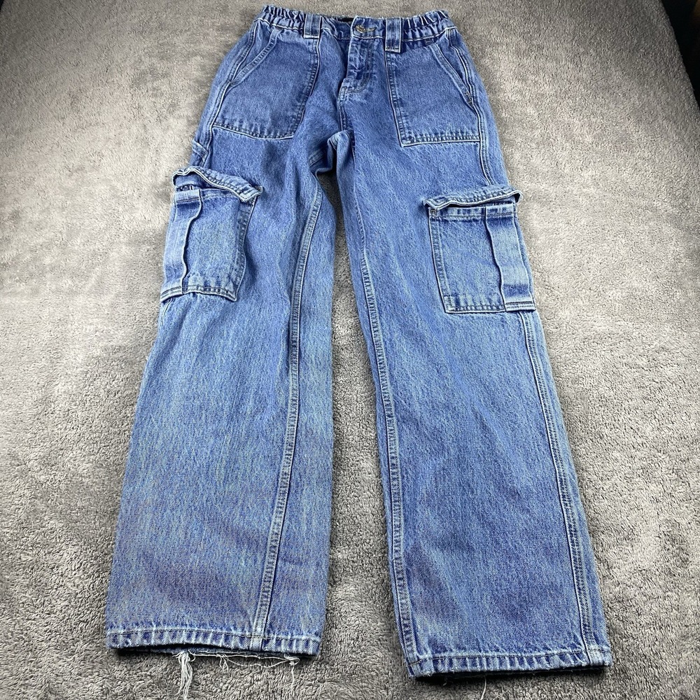 BDG Urban Outfitters Cargo Skater Jeans Womens 27‎ 24x28 Blue High Rise